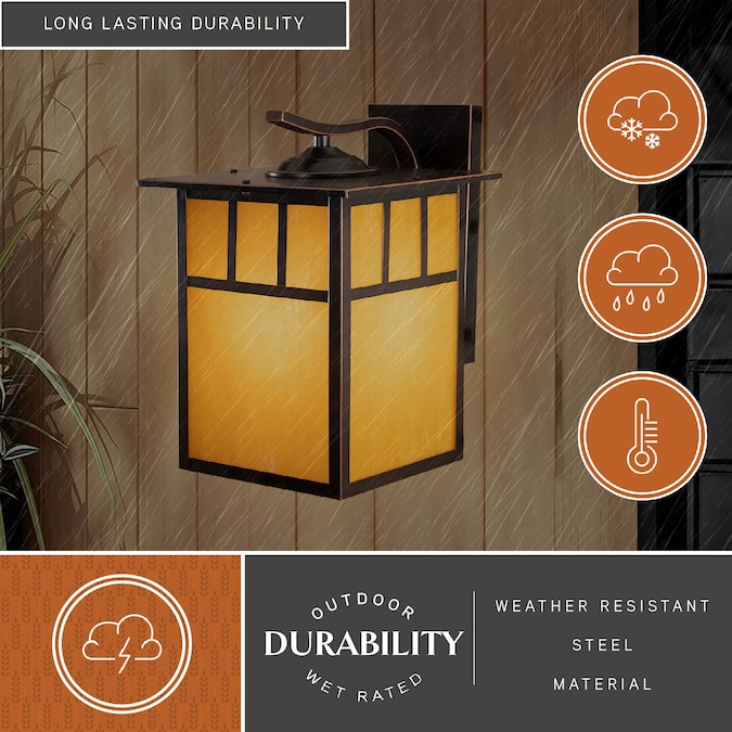 Cascadia Mission 1-Light 12.5-in H Bronze Outdoor Wall Light - Image 2