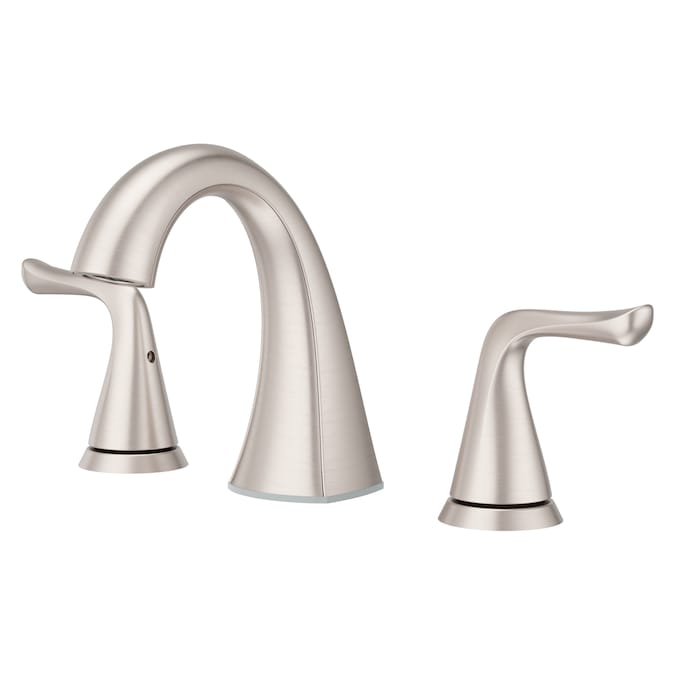 Pfister Willa Spot Defense Brushed Nickel Widespread 2-Handle WaterSense Bathroom Sink Faucet with Drain