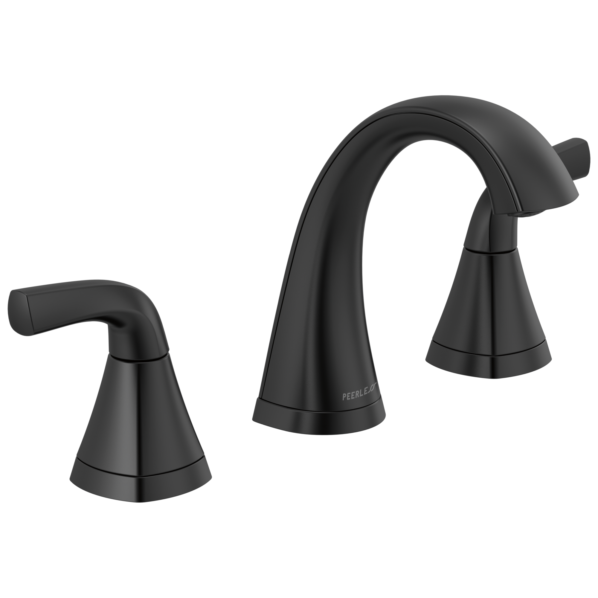 Parkwood Matte Black Widespread 2-handle WaterSense Mid-arc Residential Handle Bathroom Sink Faucet with Drain