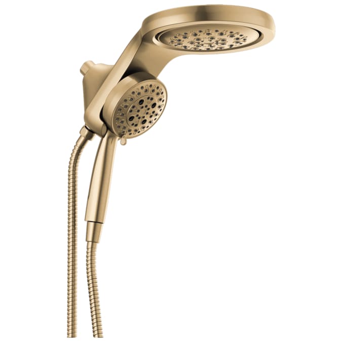 Delta Universal Showering Components Lumicoat Champagne Bronze 7.875-in Round Dual/Combo Rain Shower Head 2.5-GPM (9.5-LPM)