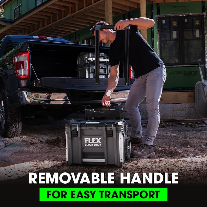 FLEX STACK PACK Rolling Tool Box 22-in W x 26.3-in H x 19.2-in D Gray Metal Rolling Tool Box - Image 4