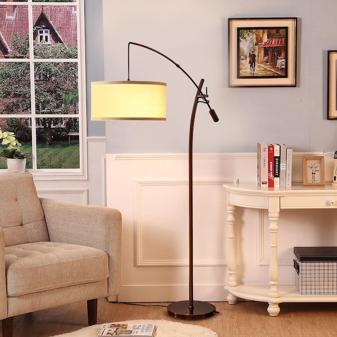 Brightech 84-in Oil Brushed Bronze Arc Floor Lamp