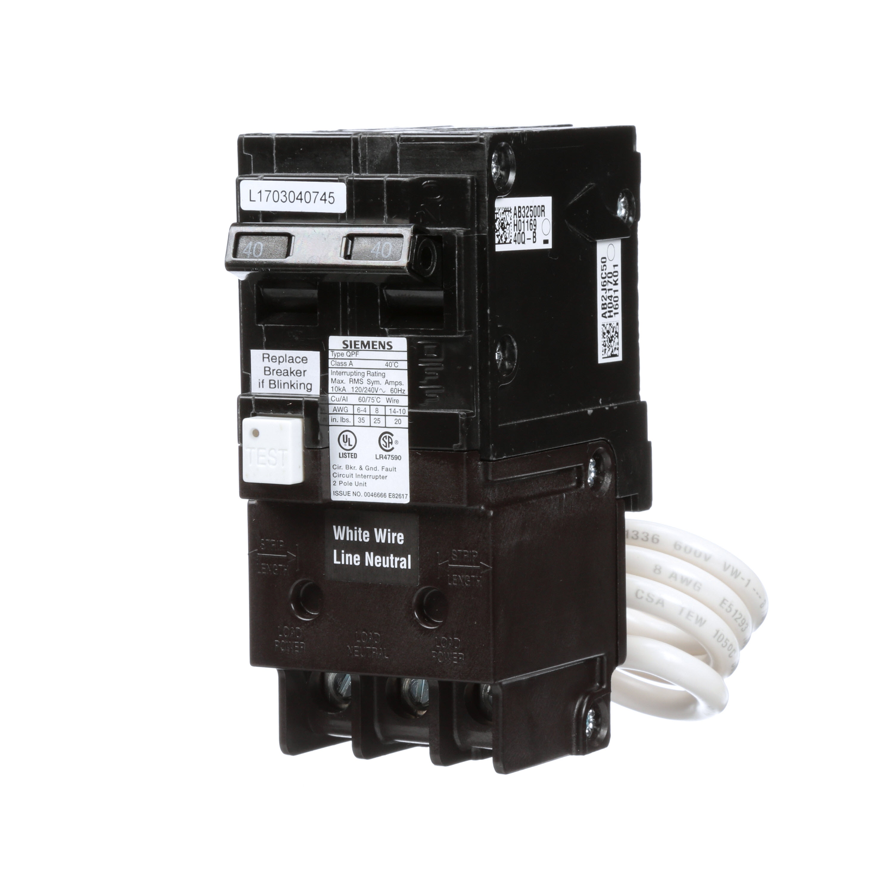 QPF 40-amp 2 -Pole GFCI Circuit Breaker