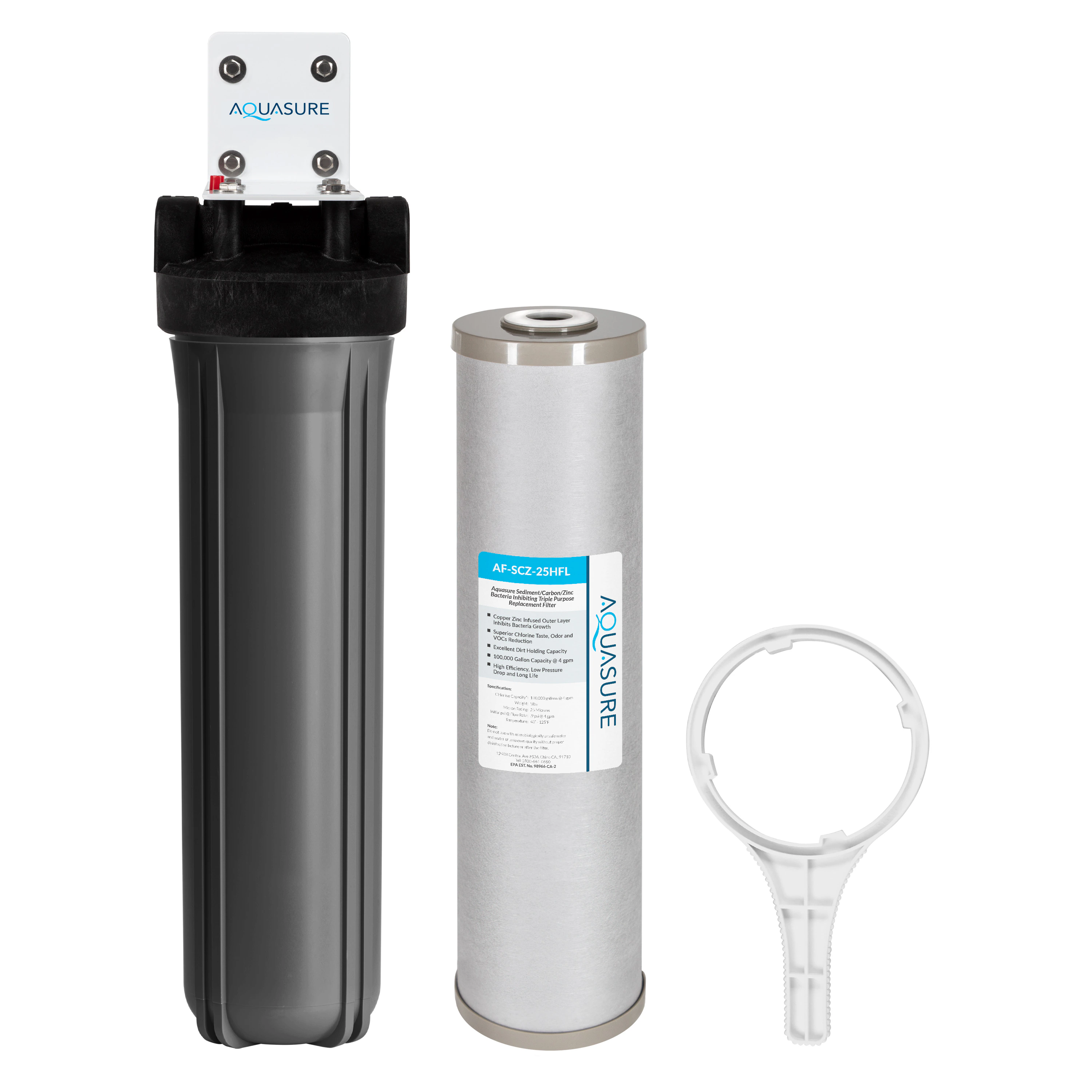 Fortitude V2 Triple-stage 4-GPM Coconut shell carbon Soft water Whole House Water Filtration System