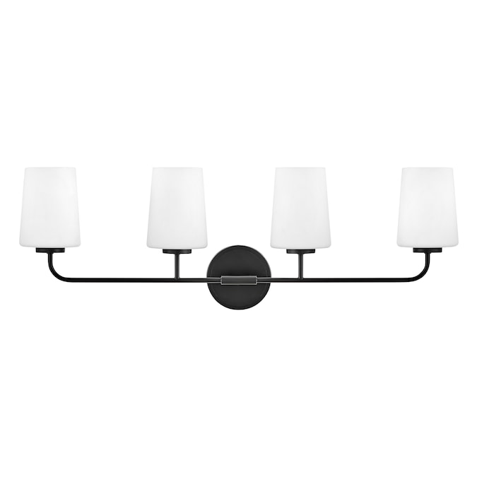 Lark Kline 33-in 4-Light Matte Black LED Transitional Vanity Light