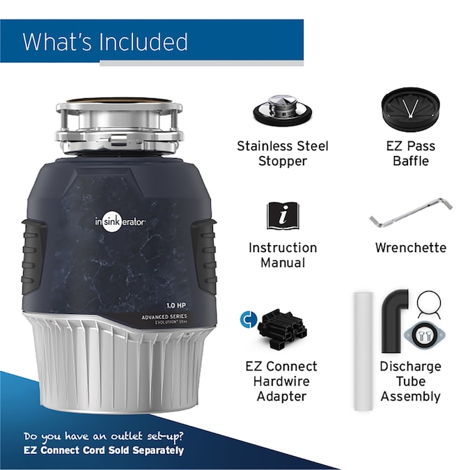 InSinkErator Evolution 55ss Advanced Series Continuous Feed 1-HP Septic Safe Non-corded Garbage Disposal with Noise Insulation - Image 7