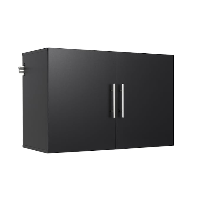 Prepac HangUps 36-in W x 24-in H x 16-in D Wall-mounted Composite Wood Garage Cabinet in Black