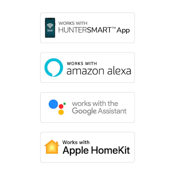 Hunter Aerodyne ENERGY STAR SIMPLEconnect 60-in Smart Matte Black with Matte Black Blades Ceiling Fan With Light - Remote Included ( 5 -Blade ) - Image 4