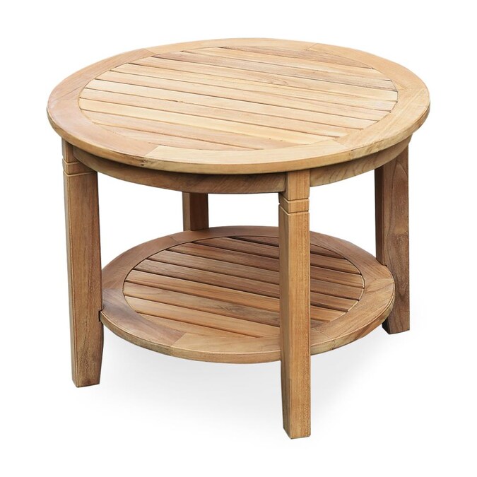 Cambridge Casual Heaton Teak Side Table with Shelf - Image 9