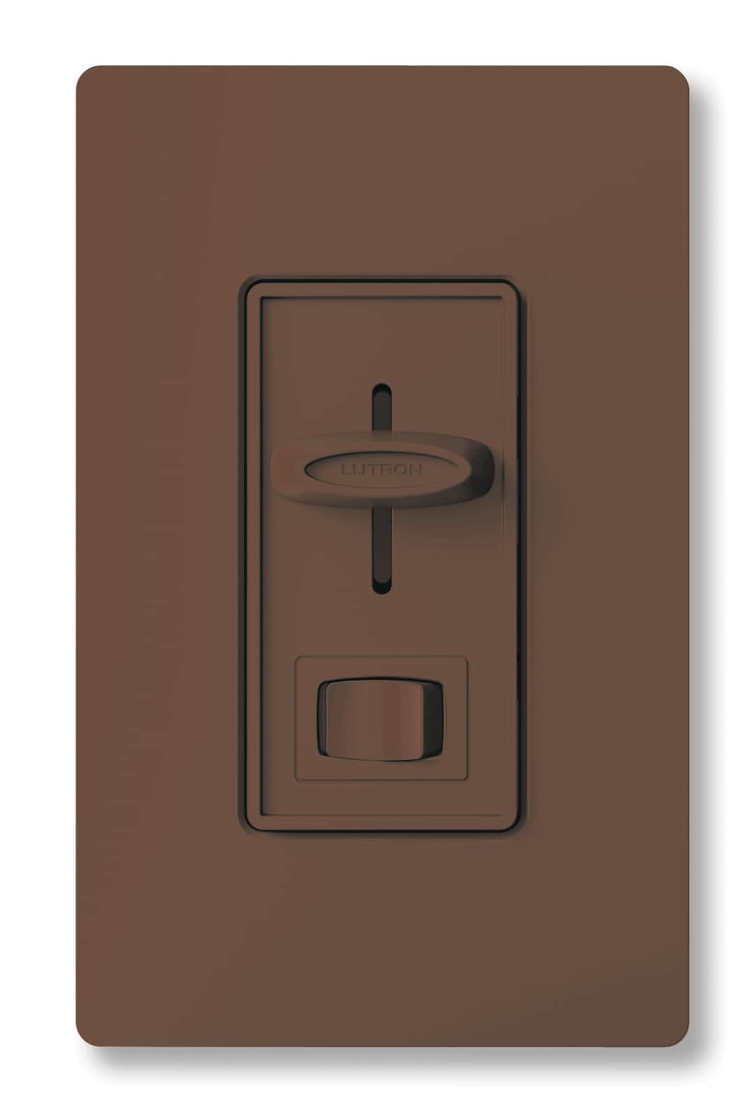 Skylark Electronic Low Voltage Single-pole/3-way Slide Light dimmer switch Brown