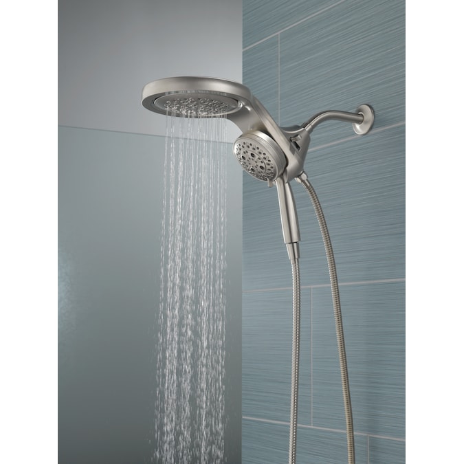 Delta HydroRain H2Okinetic Lumicoat Stainless 7.875-in Round Dual/Combo Rain Shower Head 2.5-GPM (9.5-LPM) - Image 8