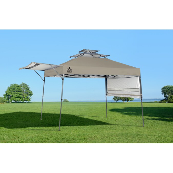 Quik Shade 16.875-ft x 10.67-ft Square Taupe Pop-up Canopy