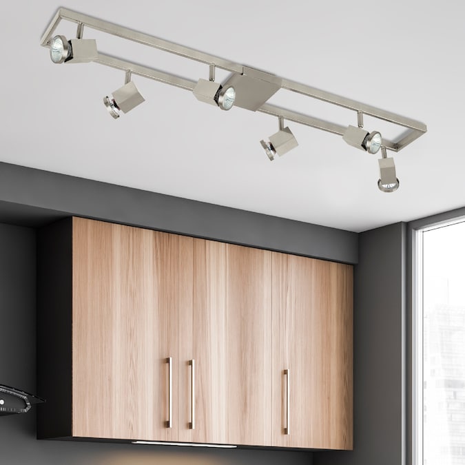 EGLO Zeraco 37-in 6-Light Matte Nickel dimmable Gu10 Pin Base Modern/Contemporary Track Bar - Image 3