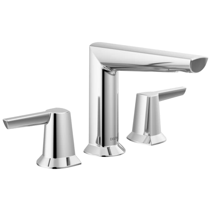 Delta Galeon Lumicoat Chrome Widespread 2-Handle WaterSense Bathroom Sink Faucet with Drain