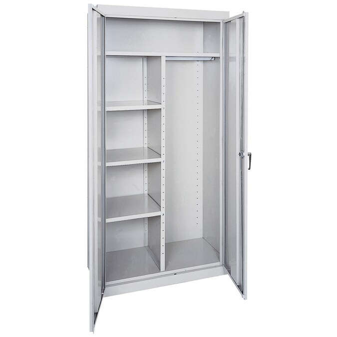 Sandusky 36-in W x 72-in H x 18-in D Freestanding Steel Garage Cabinet in Gray