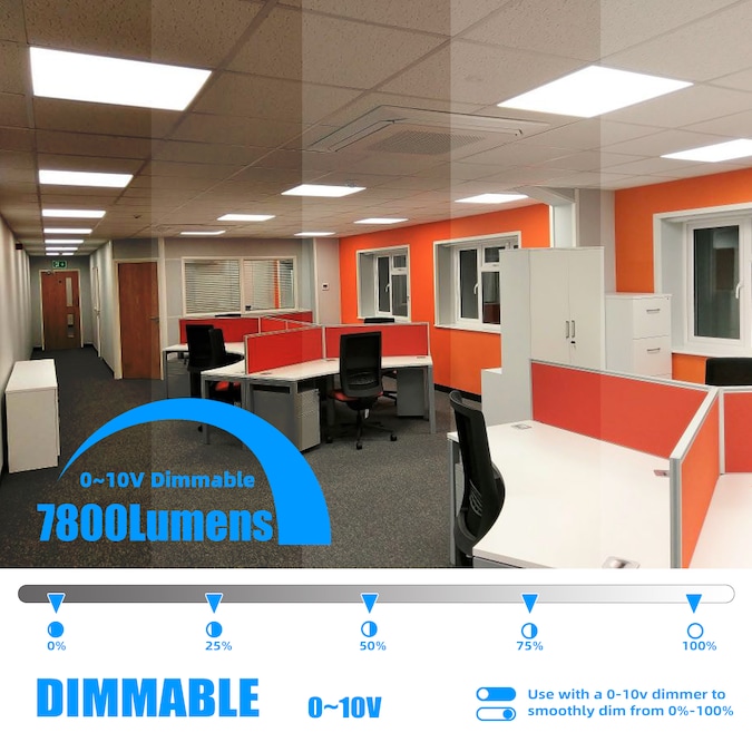 WYZM 4-Pack 4-ft x 2-ft Adjustable Daylight LED Panel Light - Image 10