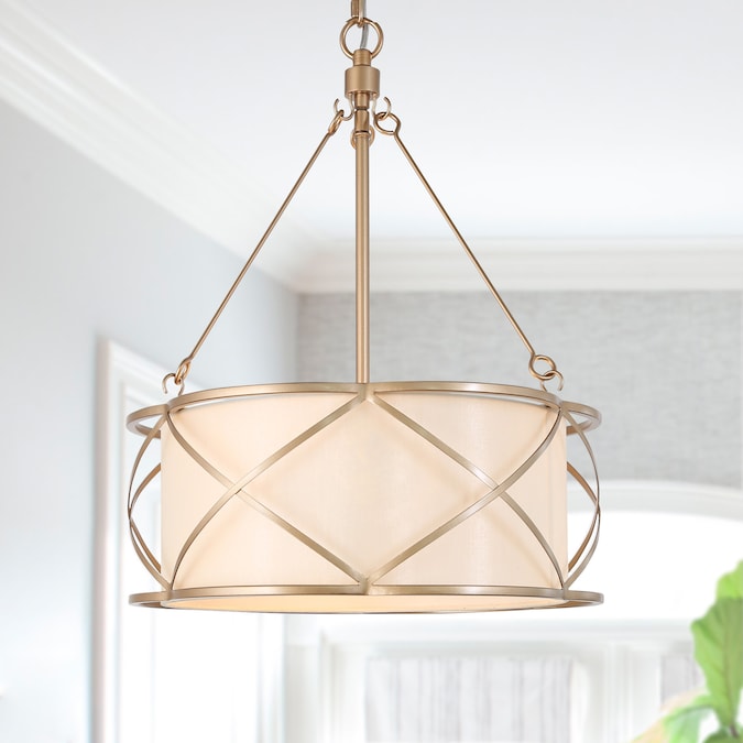 Uolfin 3-Light Matte Gold Modern/Contemporary LED Dry rated Chandelier