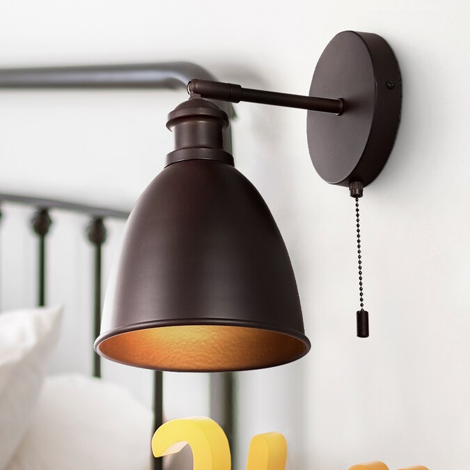 JONATHAN  Y Hudson Iron Rustic Bohemian 6.5-in W 1-Light Oil-Rubbed Black Farmhouse LED Wall Sconce