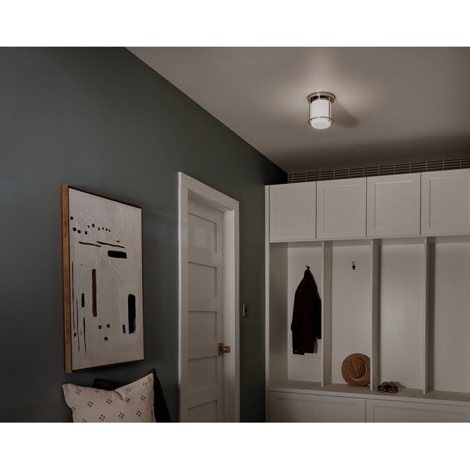 Kichler Brit 1-Light Polished Nickel Flush Mount Light - Image 8