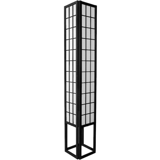 Red Lantern Oriental Furniture 72-in Black Shaded Floor Lamp