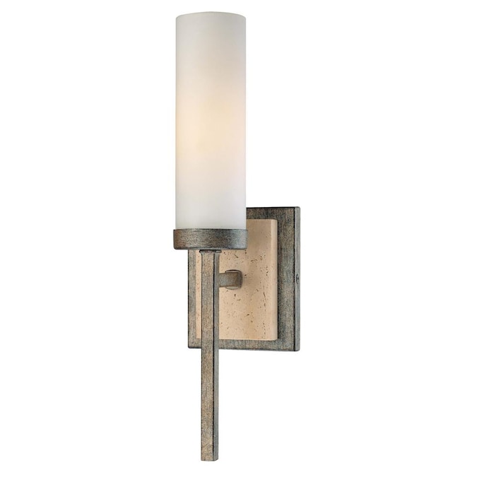 Minka Lavery Compositions 4.25-in W 1-Light Matte Brown Transitional Incandescent Wall Sconce