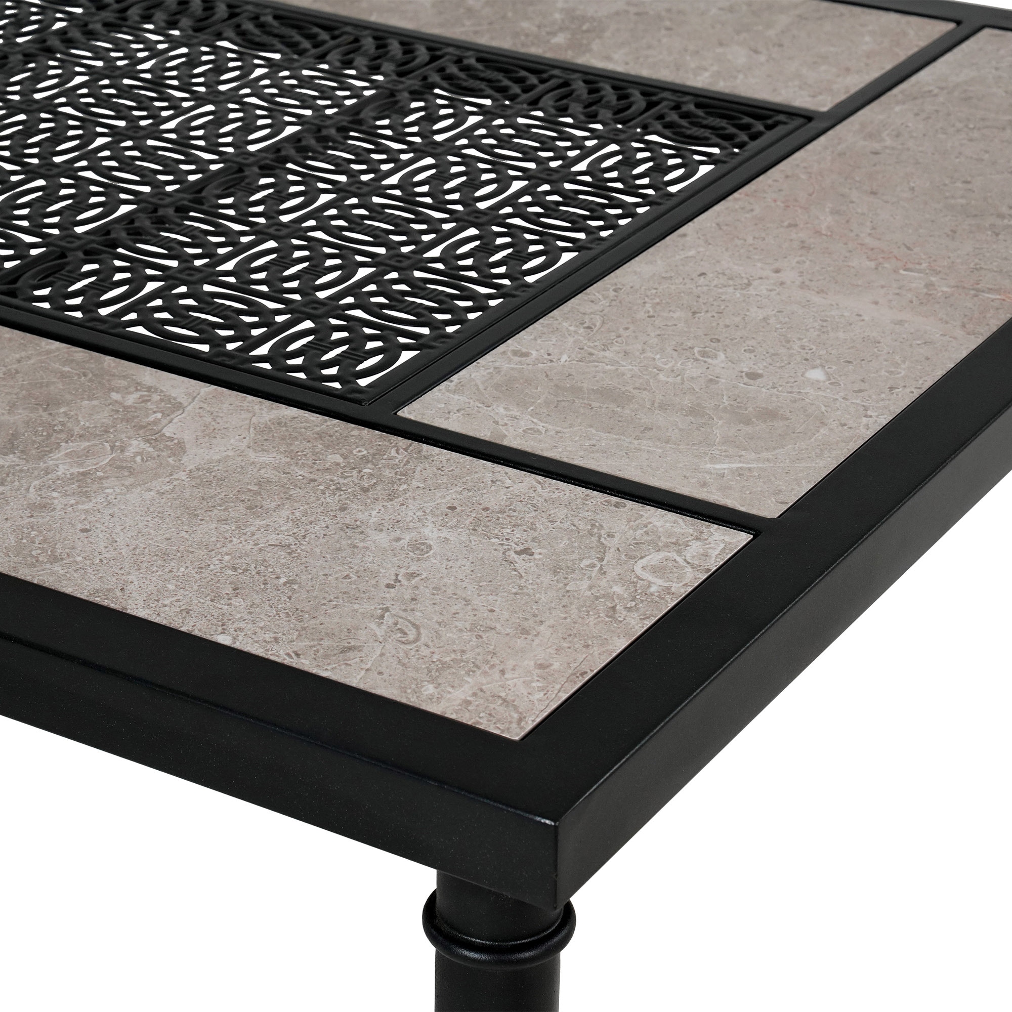 Thomas Lake Rectangle Outdoor Dining Table 39-in W x 67-in L with Umbrella Hole - Image 12