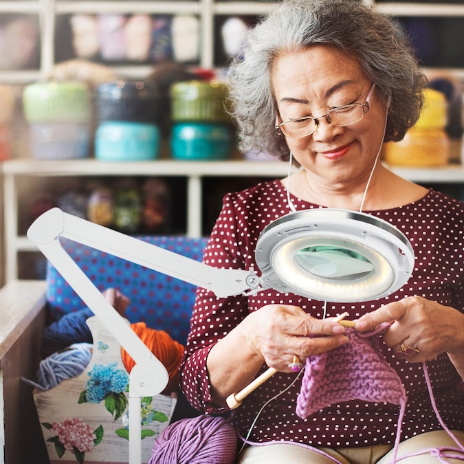 Brightech 45.5-in White Swing-arm Floor Lamp