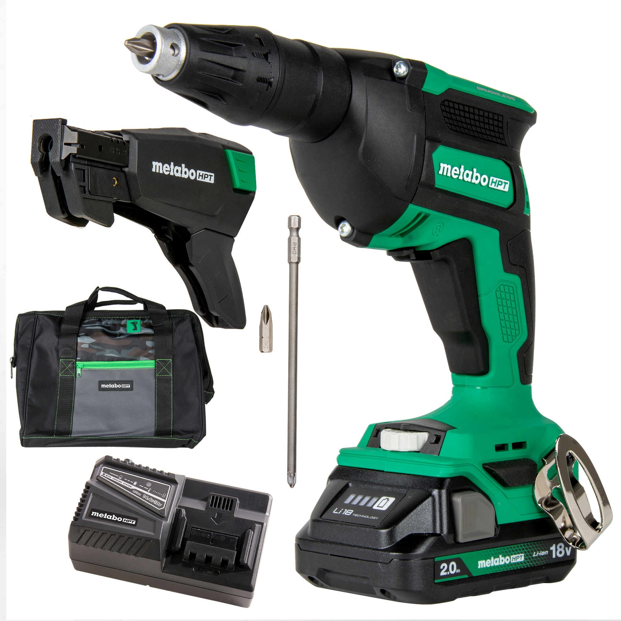 18-volt Lithium ion (Li-ion) Collated Fastener Brushless Screw Gun Kit 1 -Batteries Included