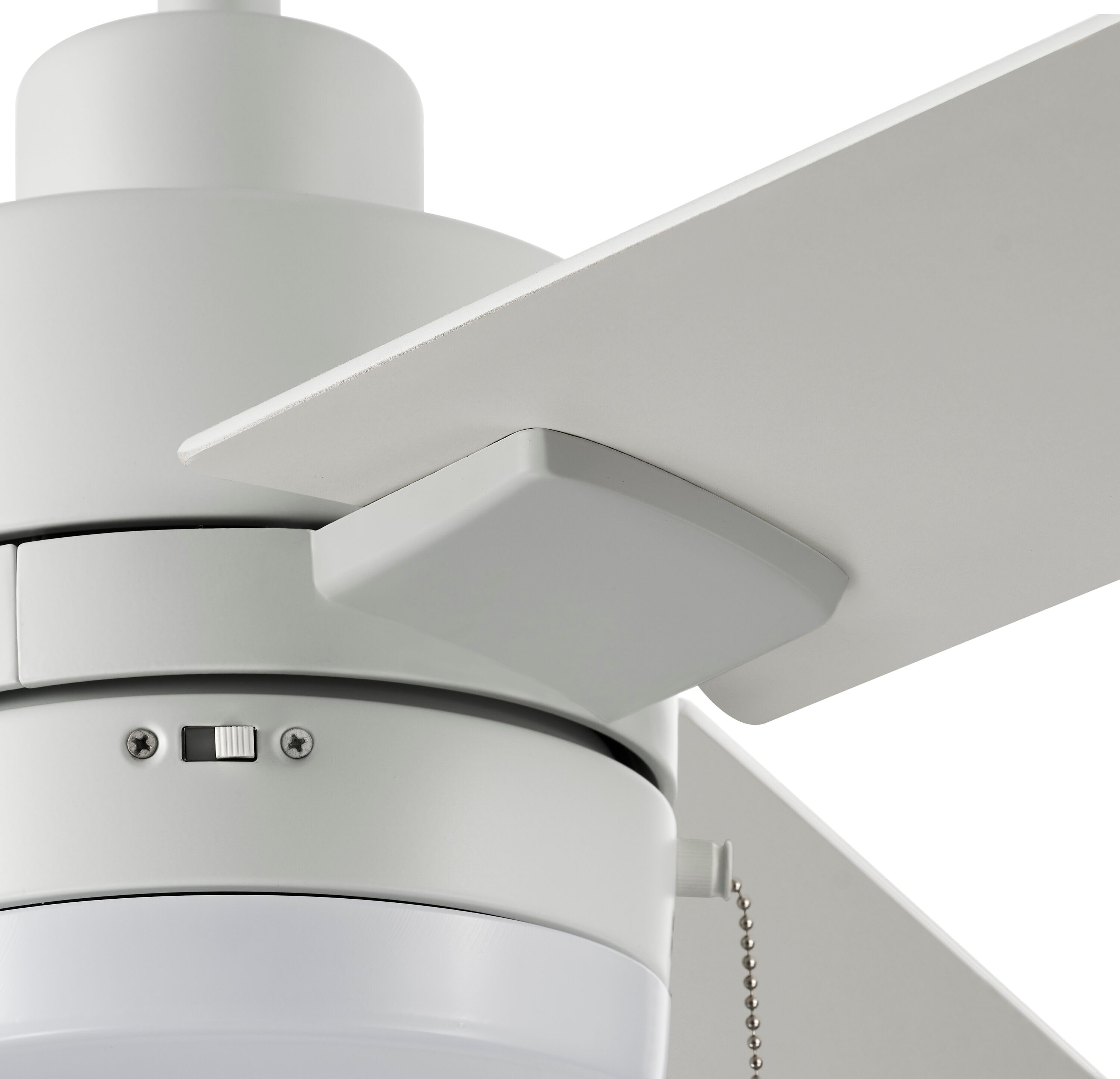 Brinson 44-in Integrated LED White with White/White Oak Blades Ceiling Fan With Light ( 3 -Blade ) - Image 6