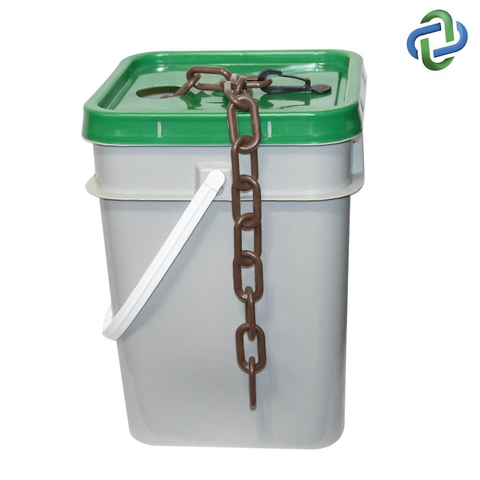 Mr. Chain 2 In. (#8, 51Mm) X 160 Ft. Brown Plastic Barrier Chain In A Pail