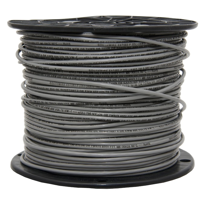 Southwire 500-ft 14-AWG Grey Stranded Copper Thhn Wire (By-the-roll)