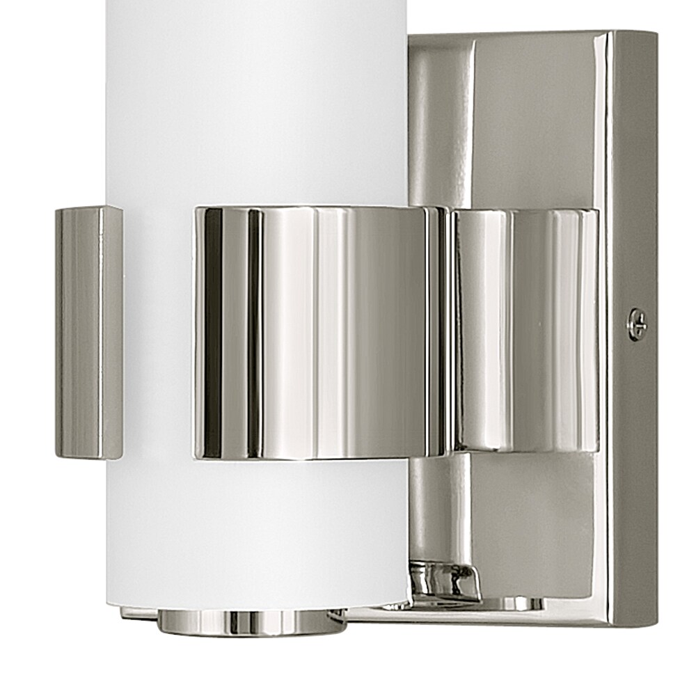 Aiden 4.75-in W 1 -Light Polished Nickel Integrated LED Wall Sconce - Image 3