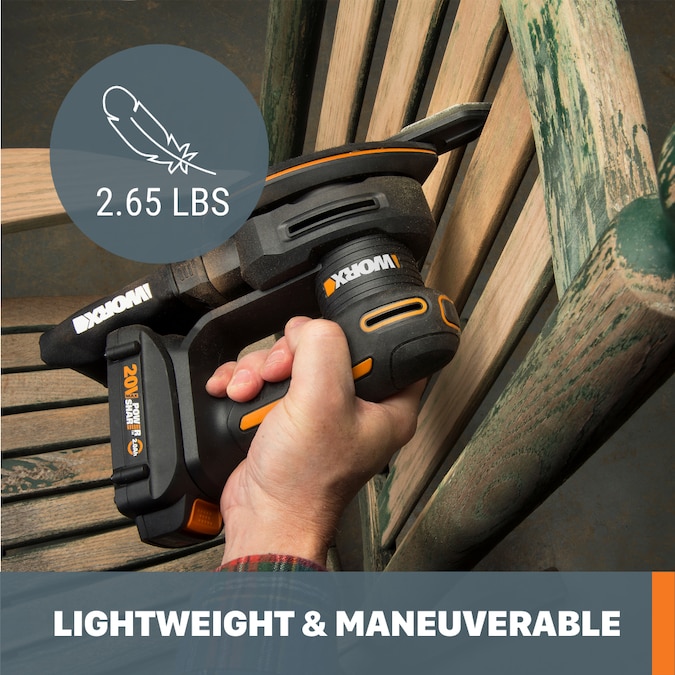 WORX Power Share 20-Volt Cordless Detail Sander with Dust Management (Battery Included) - Image 5