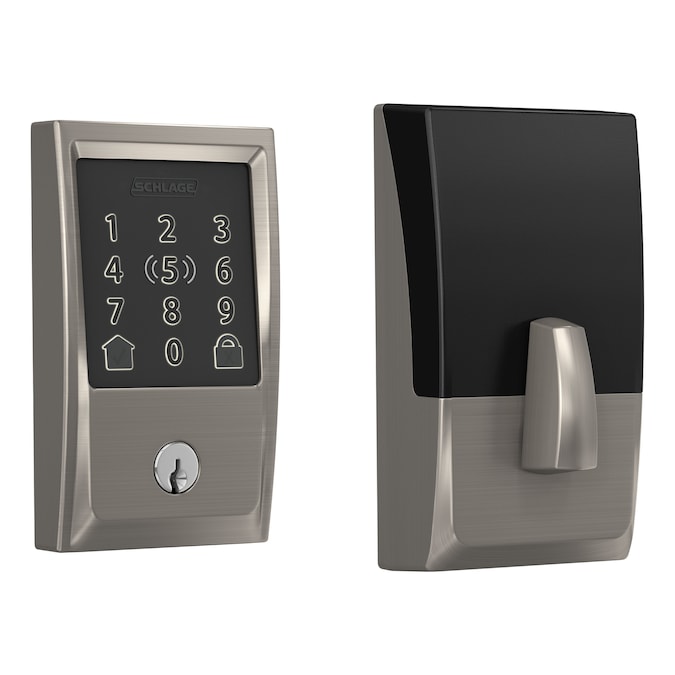 Schlage Encode Plus Century Satin Nickel Smart Lock Electronic Deadbolt with Wifi Bluetooth Touchscreen Keypad