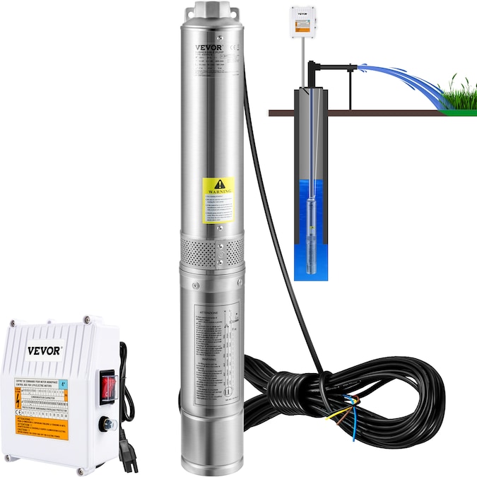 VEVOR 1-1/2-HP 115-Volt 37-GPM Stainless Steel Submersible Well Pump