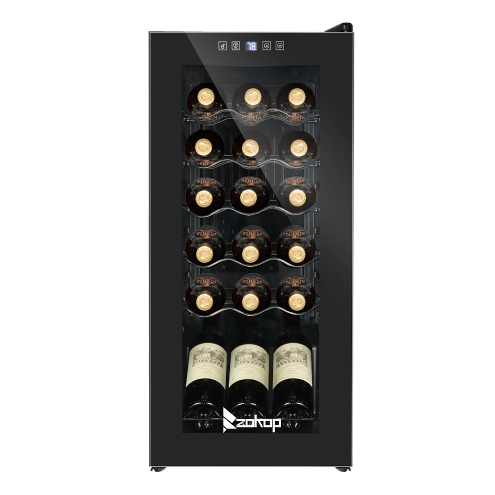 13.8-Inches W 18 -Bottles Black Built-in/Freestanding Indoor Wine Cooler