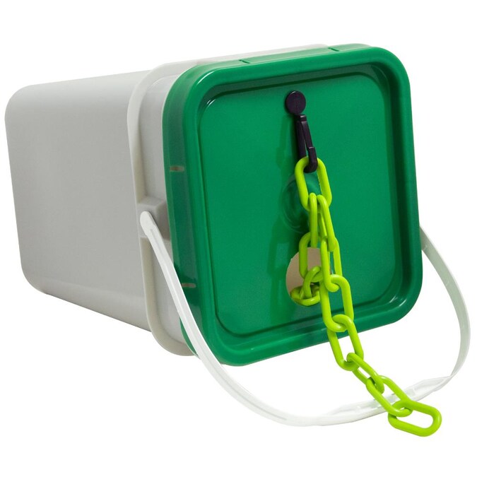 Mr. Chain 1.5 In. (#6, 38Mm) X 300 Ft. Safety Green Plastic Barrier Chain In A Pail