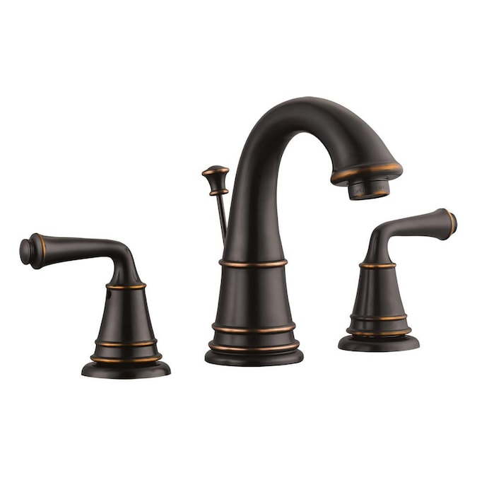 Design House Eden Oil Rubbed Bronze Widespread 2-Handle WaterSense Bathroom Sink Faucet with Drain