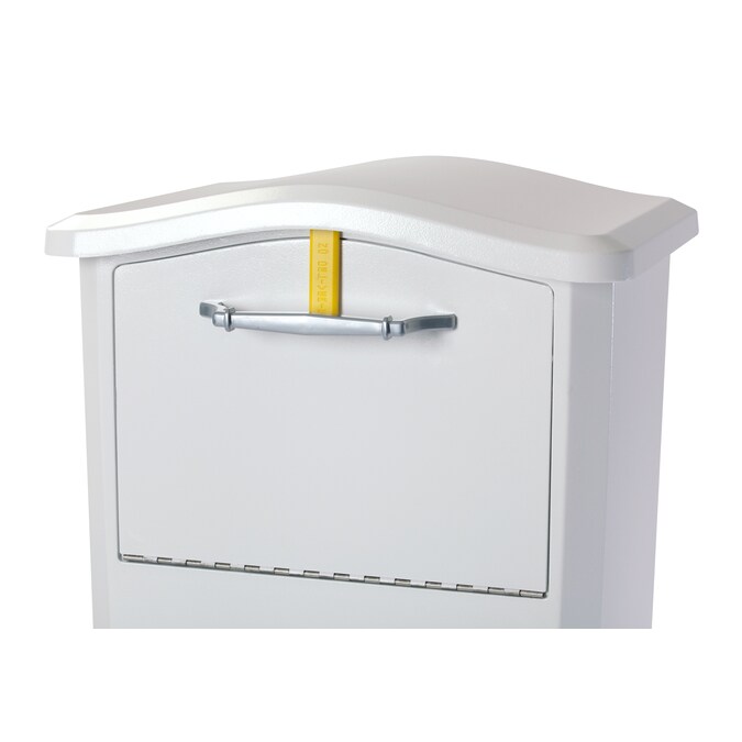 Architectural Mailboxes Ground Mount White Metal Extra Large Lockable Mailbox - Image 5