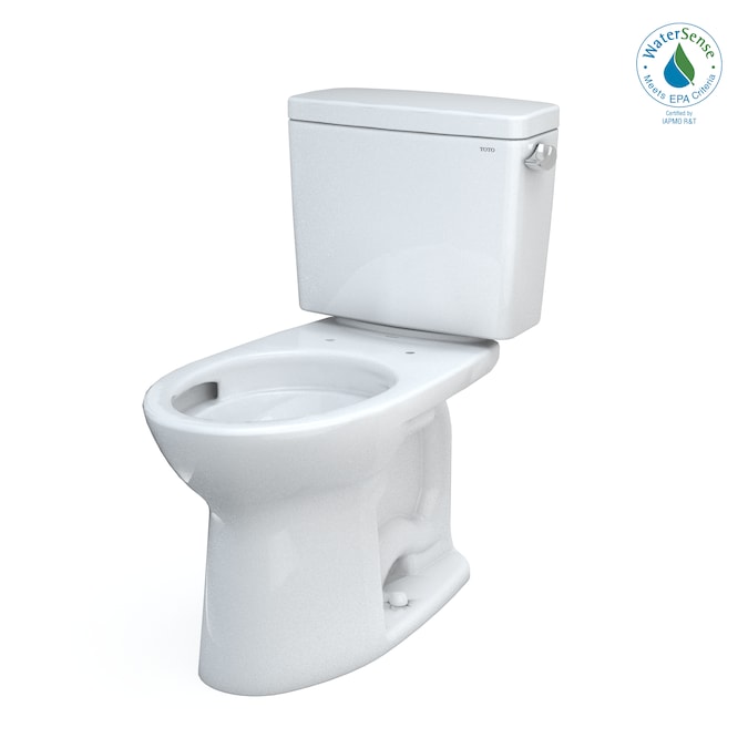 TOTO Drake Cotton Elongated Standard Height 2-piece Toilet 10-in Rough-In WaterSense 1.28-GPF