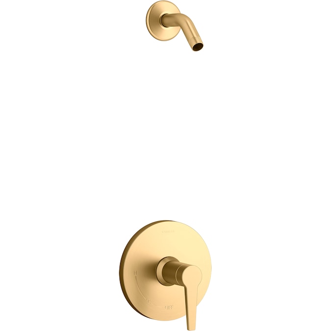 ER Pitch Vibrant Brushed Moderne Brass 1-handle Shower Faucet