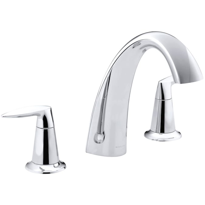 ER Alteo Polished Chrome 2-handle Deck-mount Roman Low-arc Bathtub Faucet (Valve Included)