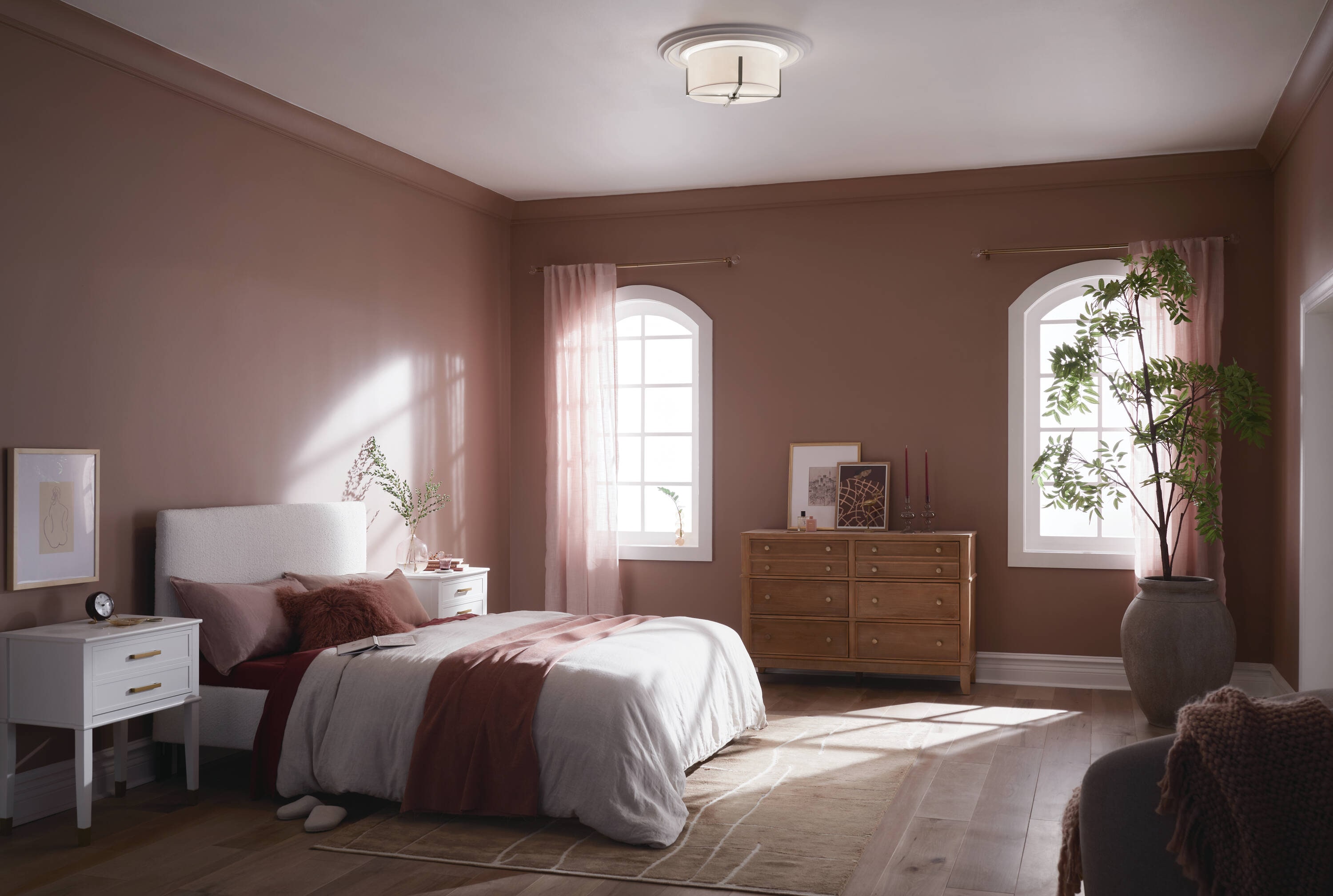 Malen 2 -Light 15.5-in Pewter Flush Mount Light - Image 7