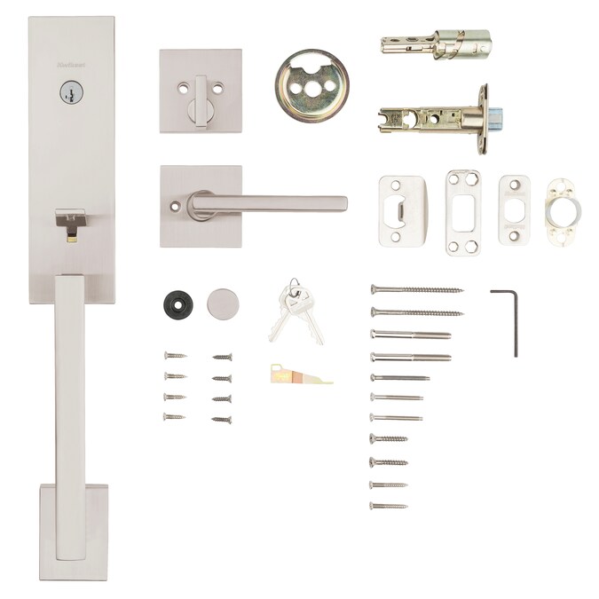 Kwikset Signature Series Vancouver Satin Nickel Single Deadbolt Keyed Entry Door Handleset with Halifax Handle and Smartkey - Image 5