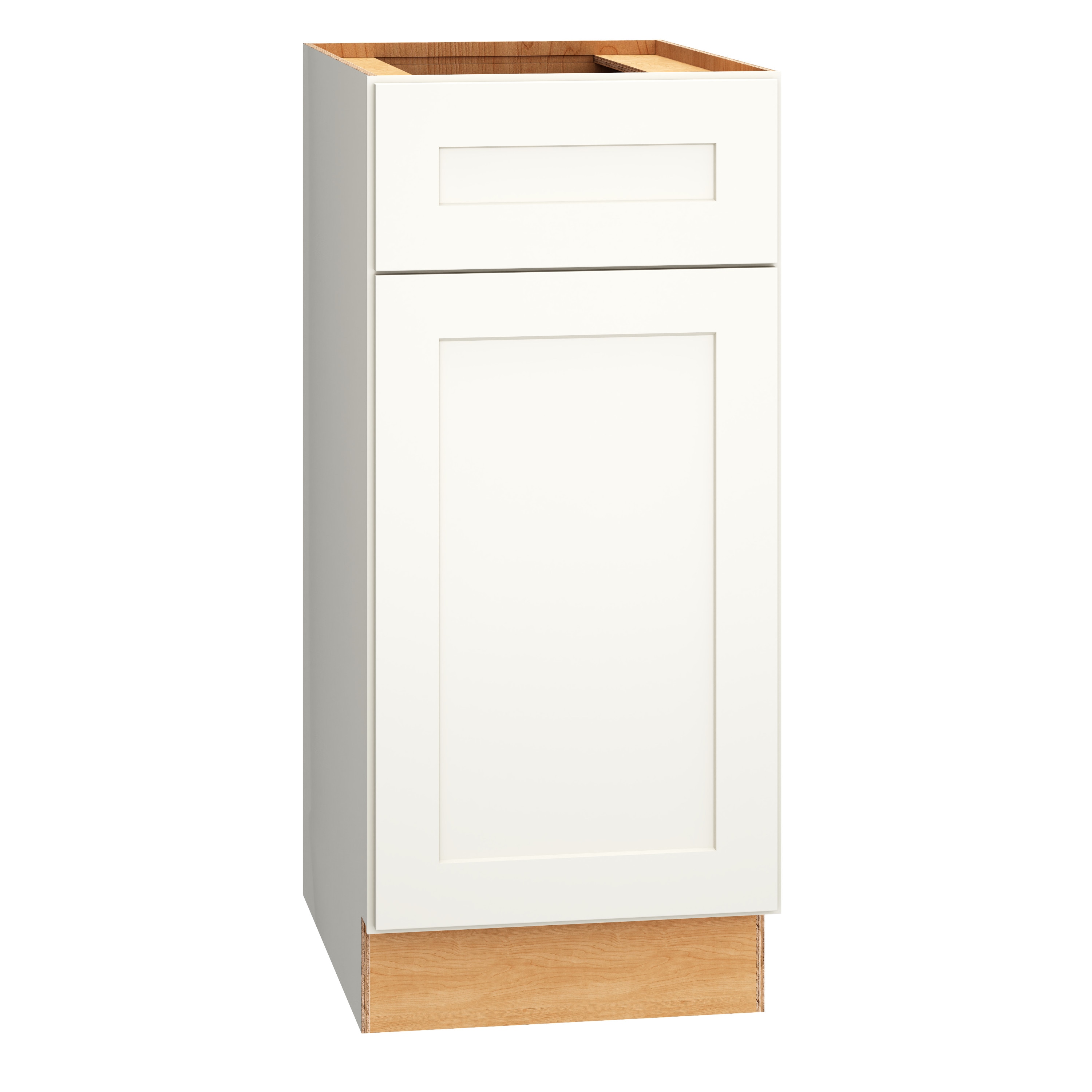 Jamestown 15-in White Bathroom Vanity Base Cabinet without Top