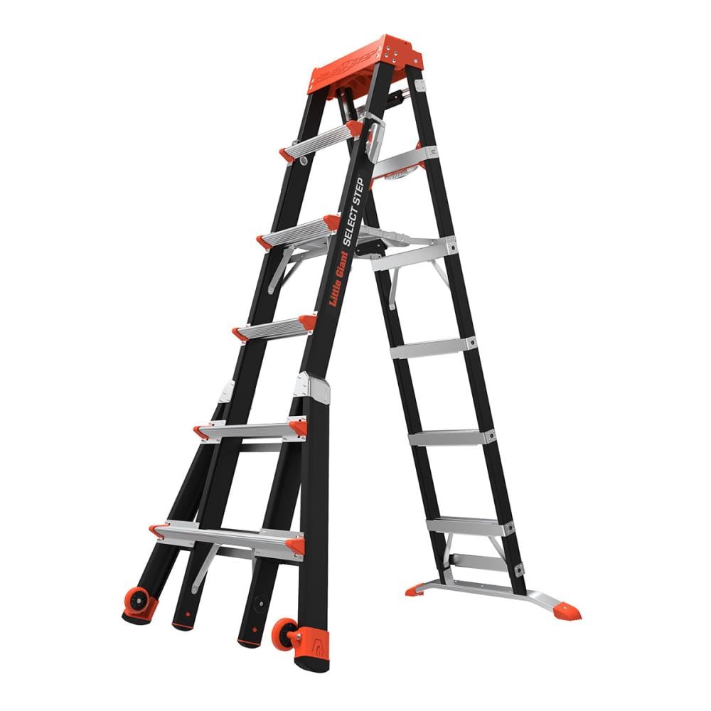 Select Step M6 10-ft ( 14.1-ft Reach Height ) Fiberglass Type 1AA - 375 lbs. Load Capacity Telescoping Step ladder