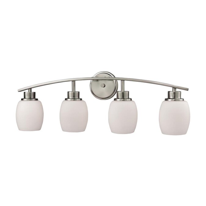 Thomas Lighting Casual Mission 28-in 4-Light Brushed Steel Transitional Vanity Light