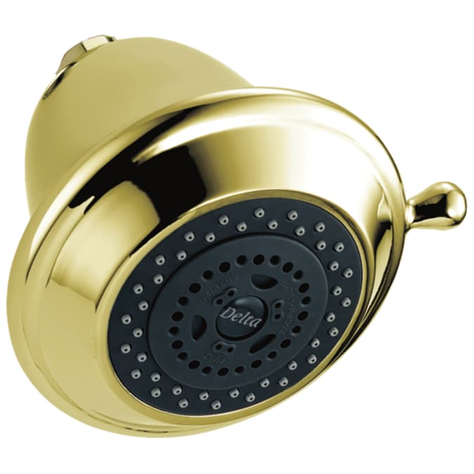 Delta Universal Showering Components Polished Brass 4.88-in Round Fixed Shower Head 1.75-GPM (6.6-LPM)