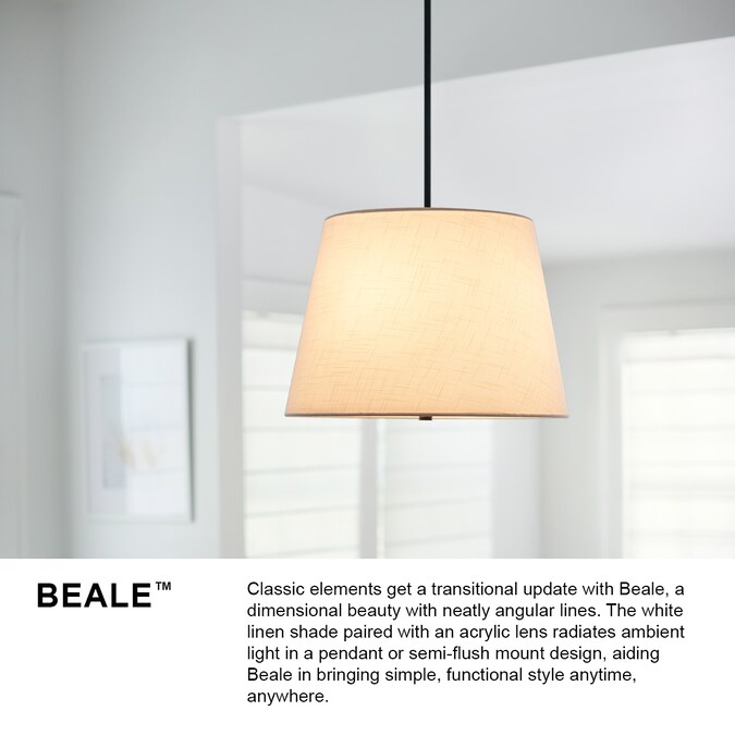 Lark Beale 1-Light 14-in Satin Black LED Flush Mount Light - Image 4