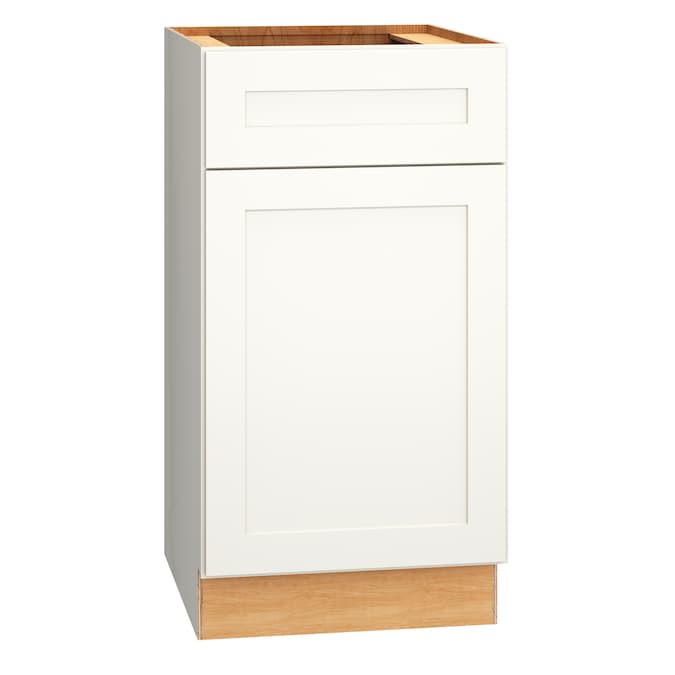 Diamond Express Jamestown 18-in White Bathroom Vanity Base Cabinet without Top